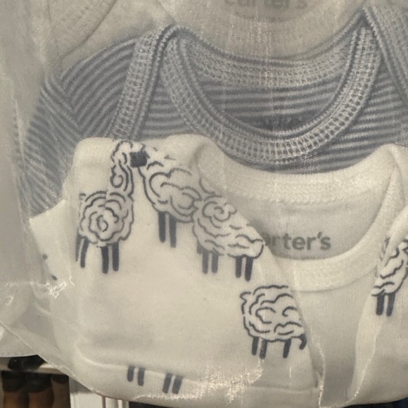 Carter's Cream and Gray Garment Bag - Picture 3 of 3